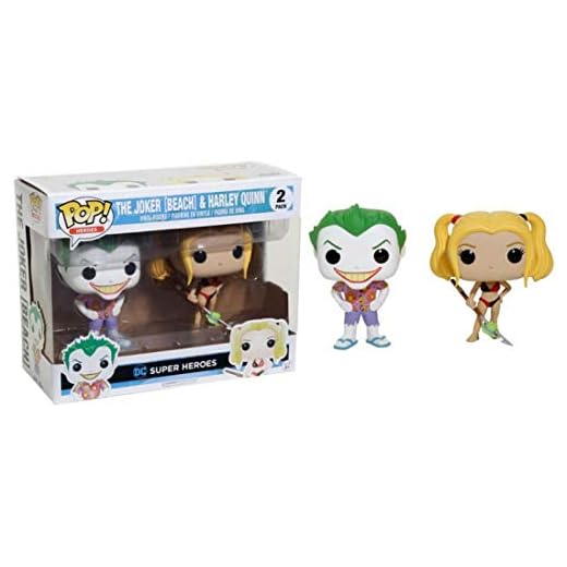 Funko-DC-2 Pack-Beach Joker & Harley Batman Set Figurinas de Vinilo, Multicolor 14238