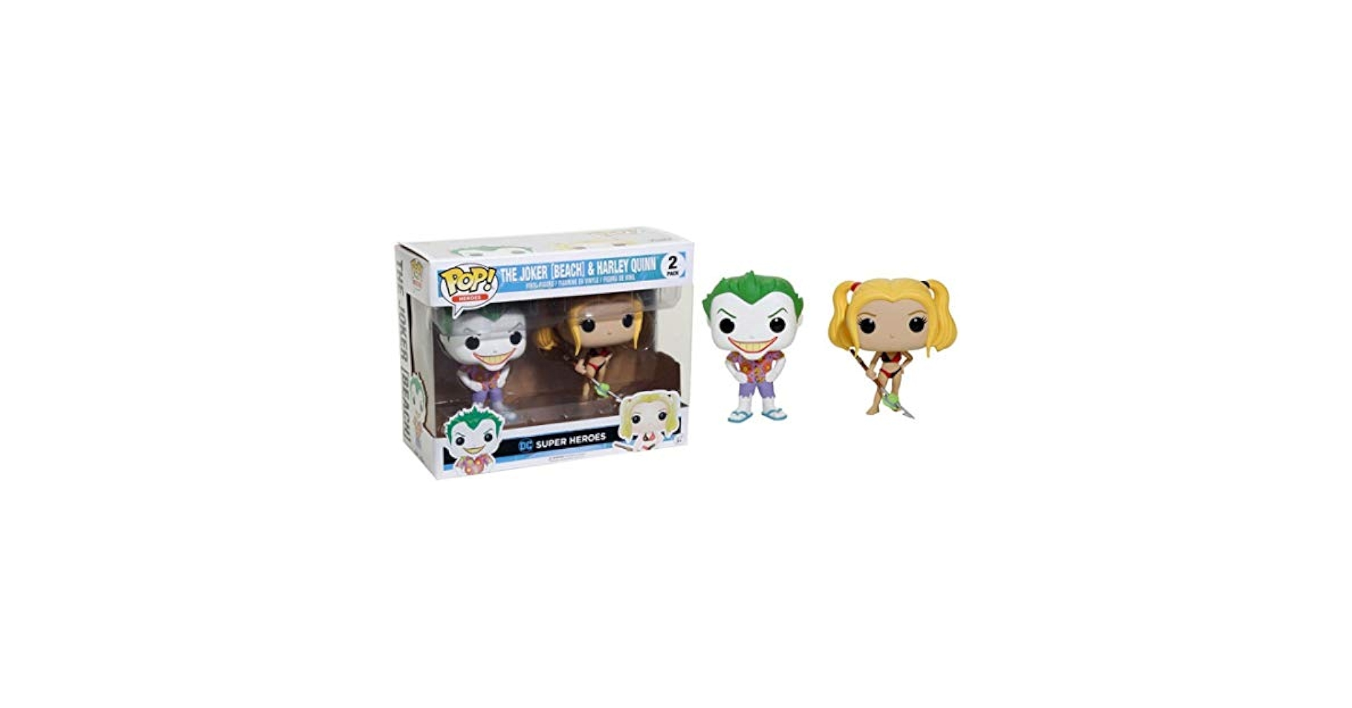 Amazon.com: Funko Pop! Heroes The Joker [Beach] & Harley