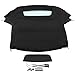 KUAFU Convertible Soft Top Compatible with 2000-2001 Honda S2000 Black Sailcloth Vinyl w/Glass Window