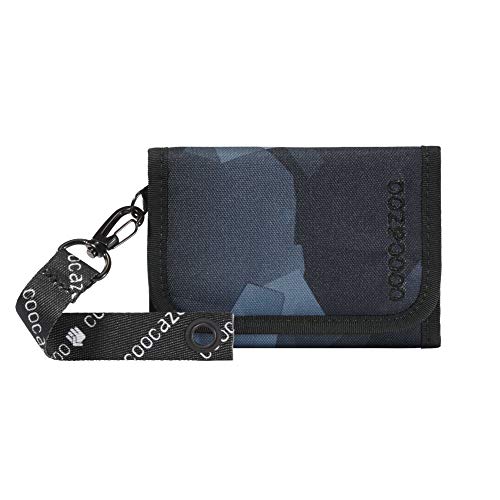 coocazoo Geldbeutel AnyPenny „Grey Rocks“, grau, Portemonnaie mit Sichtfenster innen & außen, Münzfach, viele Kartenfächer, Klettverschluss, für Jungen