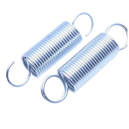 Galvanized Tension Spring Expansion Spring S Hook and O Ring Double Loop WD:0.6mm (Color : 200mm(2pcs), Size : 7MM_0.6MM(Ring))
