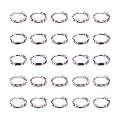 PandaHall Elite 380 Pcs 6mm 16-Gauge 304 Stainless Steel Split Rings Double Loop Jump Ring Close but Unsoldered Jewelry Linking Rings for Earring Pendants Key Chains Jewelry DIY Craft Making