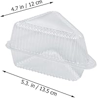 Vista 6 de Cajas para tartas, 50 unidades, caja de plástico para rebanadas de pastel, caja de pastel de postre triangular, caja transparente de postre
