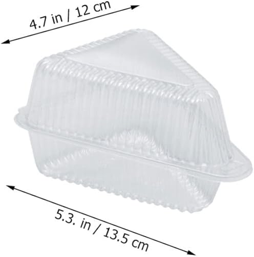 Miniatura 6 de Cajas para tartas, 50 unidades, caja de plástico para rebanadas de pastel, caja de pastel de postre triangular, caja transparente de postre