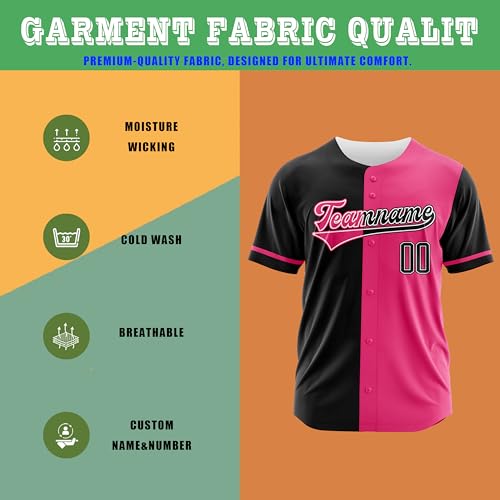 Custom Baseball Jersey for Teams Fans Personalized Button Down Shirts Stitch Print Name Number for Men Women Youth miniatura 3