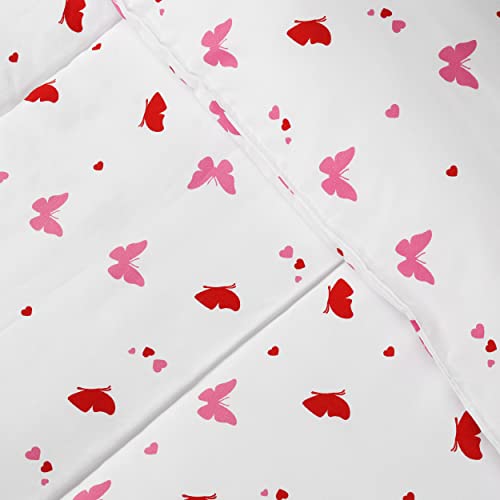 Utopia Bedding All Season Butterfly Comforter Set with 2 Pillow Cases, 3 Piece Soft Brushed Microfiber Kids Bedding Set for Boys/Girls, Machine Washable (Twin)