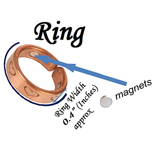 Touchstone Handcrafted by Indian Skilled Artisans Durable Pure Copper Magnetic Ring4