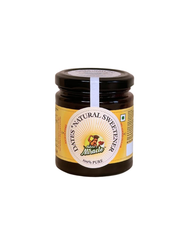 Nature's Miracle Natural Dates Sweetener Jar Ready To Eat with Natural Ingredients - 200 Gram