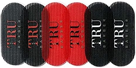 TRU BARBER Hair Grippers 3 Colors Bundle Pack of 6 Pcs For Men and Women - Salon And Barber, Hair Clips For Styling, Hair Holder Grips (Black/Red/Black)