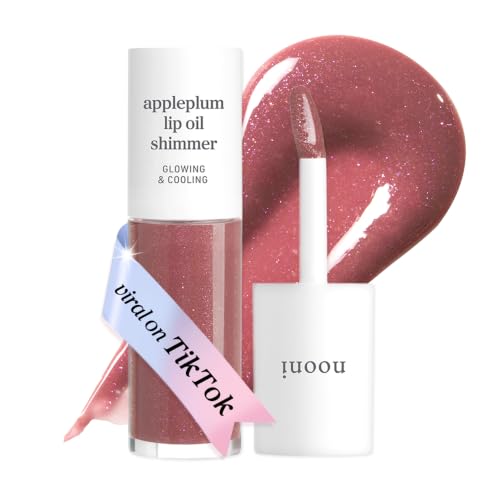 Image of NOONI Appleplum Lip Oil Shimmer - Plumping Tinted Glossy Lip Oil