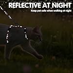 PAWCHIE Cat Harness with Leash and Collar Set - Escape Proof Adjustable H-shped Cat Harness with Star and Moon Pattern Glow in The Dark for Kitty Outdoor Walking - Image 2