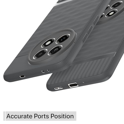 Image of Pikkme Back Cover for OnePlus 13R 5G Camera Protection 3D Hexa Cube Design Silicone Protective Bumper Case (Grey)
