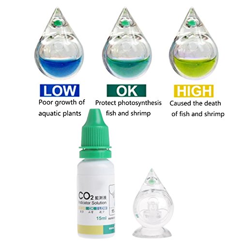 Shoresu Aquarium Carbon Dioxide CO2 Indicator Water Drop Shaped Checker Monitor Tester