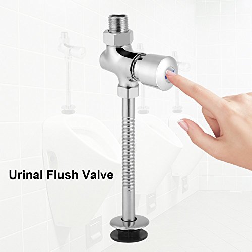 Urinal Flush Valve,Toilet Urinal Flush Valve Wall Mounted Button Type With 0.8Gpf Manual Automatic Shutoff Flush Valve (1) #TOP1