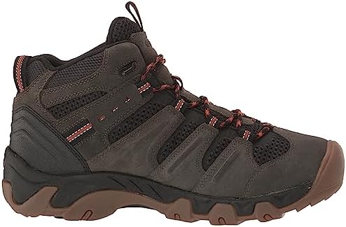 KEEN Men's Headout Mid Height Waterproof All Terrain Hiking Boots, Black Olive/Fossil Orange, 8.5 | Image 5