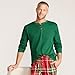 Lands' End Mens Rib Knit Sleep Henley Light Emerald Regular XX-Large