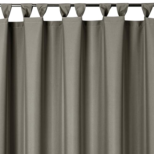 Eurofirany Outdoorvorhänge Gartenvorhänge Outdoor Vorhänge wasserdichte Terrassenvorhäneg Außenvorhang (Cappucino, 155 x 200 cm Schlaufen)