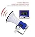 Technical Pro Megaphone 75-Watt Siren Bullhorn - Bullhorn Speaker w/Detachable Microphone, Portable Lightweight Strap Detachable PA - Professional Outdoor Voice for Police & Cheerleading