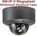 GW Security 5 Megapixel 2592 x 1920 Pixel 4X Optical Zoom Outdoor PoE 1920P Security Dome IP Camera with 2.8-12mm Varifocal Motorized Zoom Len and 30Pcs IR LED up to 80FT IR Distance