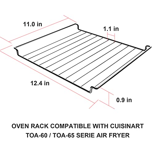 Wire Oven Rack Compatible For Cuisinart Toa-60/65 Convection Airfryer Toaster Oven, Tobefort Stainless Steel Wire Rack, Replacement Oven-Safe Warming Rack, Cooling Rack For Cooking And Baking #TOP2