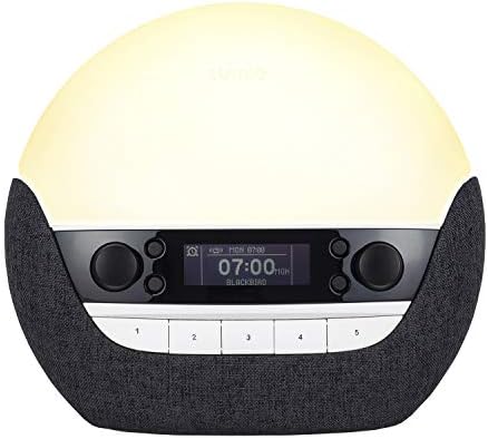 Lumie Bodyclock Luxe 750DAB - Wake-up Light with DAB Radio, Bluetooth Speakers, Low-Blue Light for Sleep