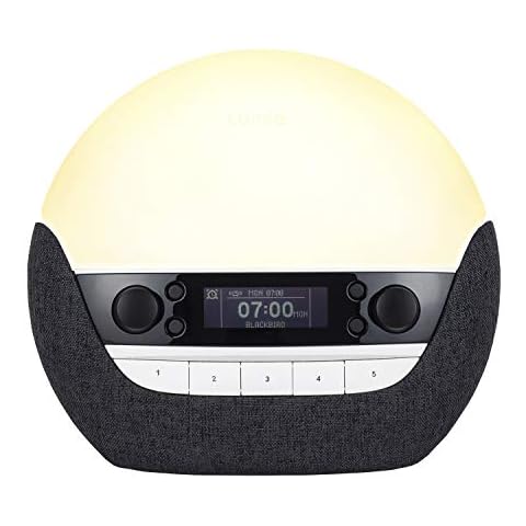 Lumie Bodyclock Luxe 750DAB - Wake-up Light with DAB Radio, Bluetooth Speakers, Low-Blue Light for Sleep Cover