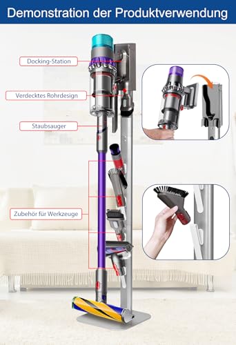JUPELI Universele stofzuigerstandaard met accessoirehouder - Afbeelding 4