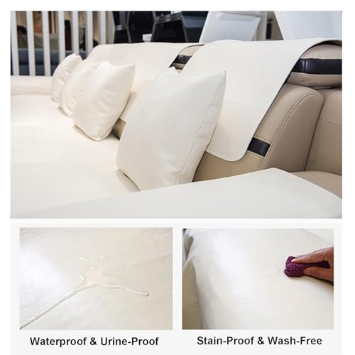 Housses de coussin de canapé imperméables blanches pour rénover une assise usée