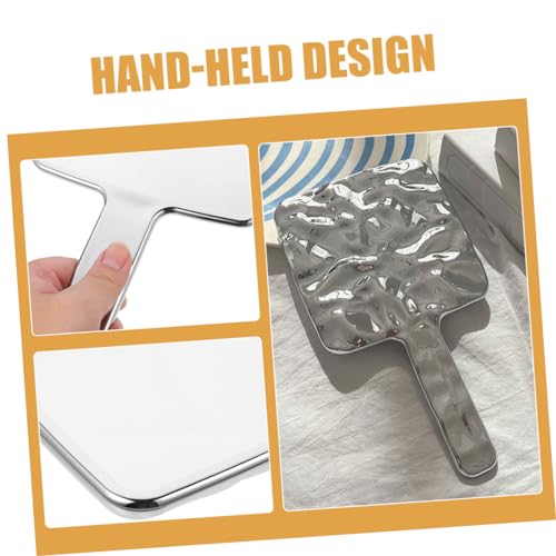 Healvian Espelho De Mão Espelho De Mão Para Maquiagem Feminina Espelho De Maquiagem Espelho Portátil