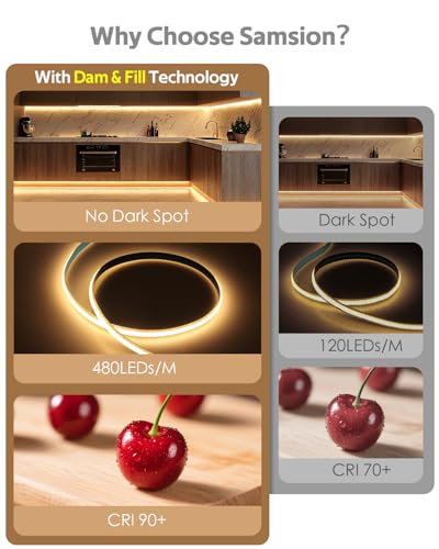 Tira de LED CCT COB 5M 24V Dimmable con Control APP miniatura 5