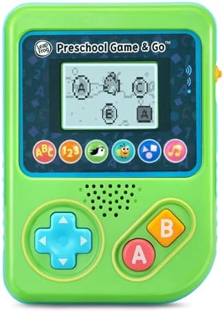 LeapFrog Preschool Game and Go, 2+ Years, Educational Learning Toy, Numbers Letters Shapes Learning Games, Handheld Video Game Style, 10.5x15x3.5cm, 190g 10