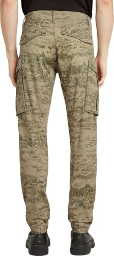 G-STAR Raw - Mens Rovic Zip 3D Regular Tapered Pants, Color Light Toggee Shadow Camo, Size: 40W x 34L2