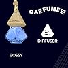 Carfume Bossy Car Air Freshener Original | Premium Woody Sandalwood, Cedar & Citrus Fragrance | Luxury Blue Recyclable Scented Diffuser For Men - Odour Eliminator - UK Made Car Accessories #3