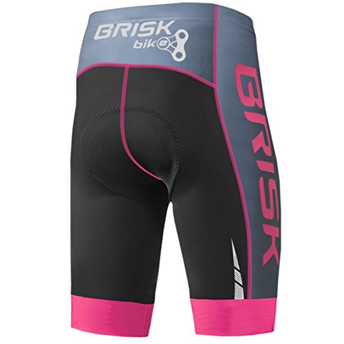 Calzas MTB acolchadas Brisk Bike X-Large rojo negro miniatura 3