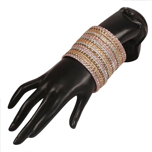 Touchstone Indian Bollywood Gorgeous Handcrafted Hand Saw Peeled Pattern Designer Jewelry Bracelets Bangle in Gold or Copper or Silver Tones for Women.2