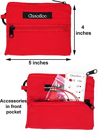 Chiaogoo CG-AB-7230-M Twist Red Lace Shorties 2 & 3-Inch Small Red 7230-M Interchangeable Knitting Needle Set thumb #1