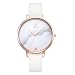 Fashion Marble Dial Watch Women Simply Quartz Watches Leather Band Casual Ladies Wristwatch (Marble Texture)