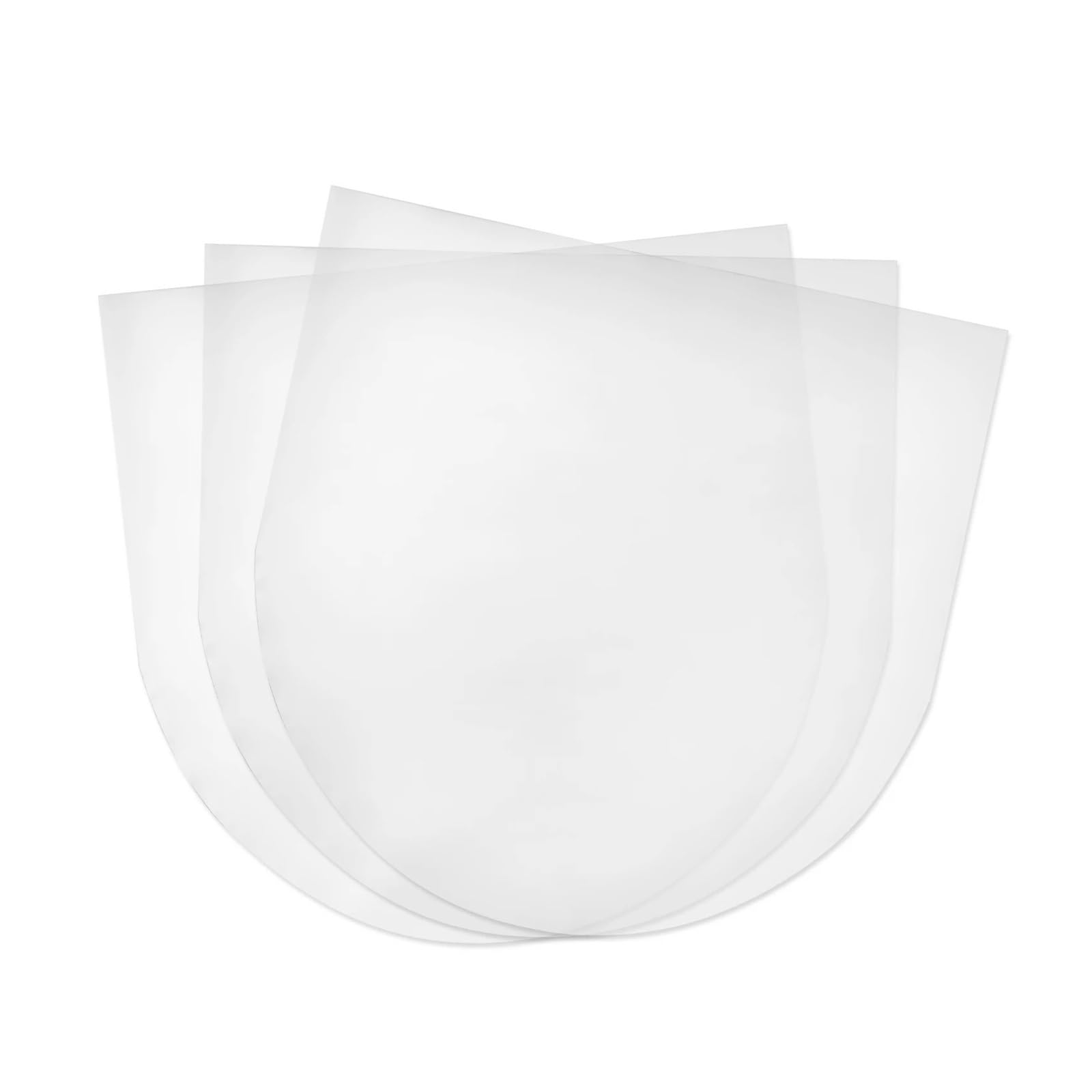 Buste interne in vinile, Confezione Da 50 Buste Interne for Dischi In Vinile In Plastica Trasparente 3 Mil for LP 12'' Quadrate A Semicerchio(Transparent 50pcs Semicircle)