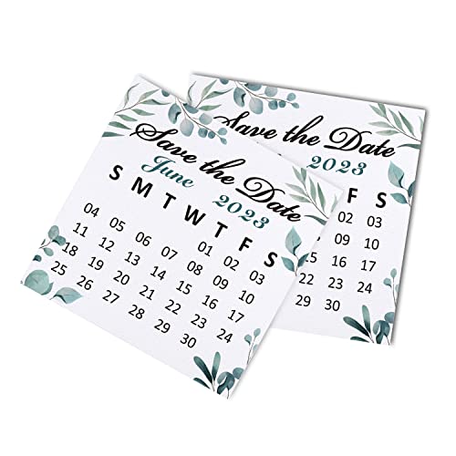 Bridesmaid Proposal Calendar, Bridesmaid Save The Date, Bridesmaid Gift Box Card, Calendar Save The Date, June 2023—20 Pcs/Set (Green Eucalyptus Theme J06)