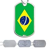 Our custom military dog tags, crafted from durable 304 polished stainless steel and measuring 2 inches x 1.125 inches, offer vibrant personalization with printed designs, embossing, or engraving, making them a stylish accessory and a symbol of identi...