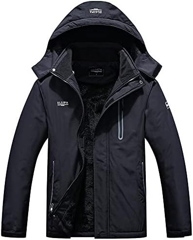 DLGJPA Men's Mountain Waterproof Ski Jacket Hooded Windbreakers Windproof Raincoat Winter Warm Snow Coat