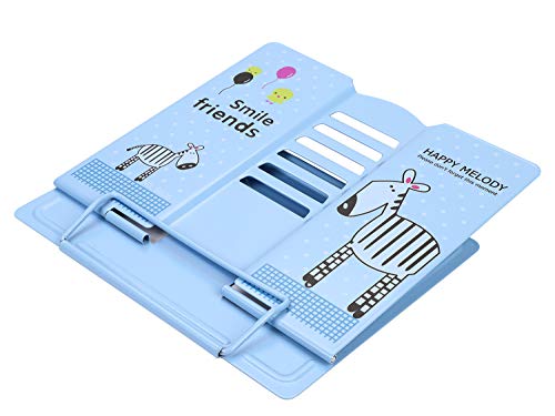 Metal Desk Book Stand Cartoon Metal Book Holder Hand Free Page Paper Clip Cute Animal Book Reading Bookstand For Kids Portable Folding Music Score Display Stand Adjustable Cookbook Documents Holder #TOP3