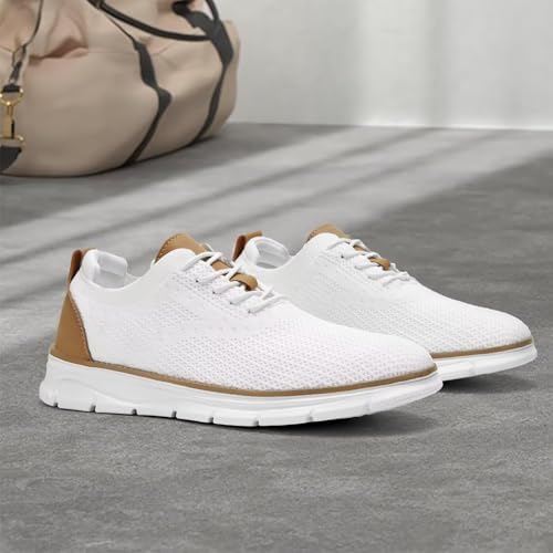 Image of Men's Mesh Sneakers Oxfords Lace-Up Lightweight Casual Walking Shoes Driving Shoes