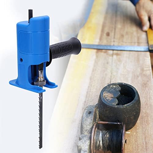 Electric Reciprocating Saw, Portable Reciprocating Saw Adapter, Jig Saw Electric Drill Tool Attachment with 3 Saw Blades, Quick Electric Drill Can Be Connected for Wood Metal Cutting