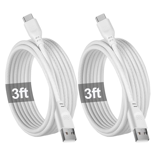 USB C Cable,[2 Pack 3ft+3ft] USB to USB C Charger Cable,3A 2.0 Type C Cable Fast Charge,USB A to USB C Cable,Fast Charger USB c Cable for Phone 16/15 Pro Max,Ipad Pro,Air5,Samsung Galaxy,MacBook Ai
