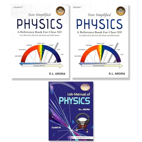 Image of SL Arora Class 12 Physics 2025-26 Edition | New Simplified Physics Class 12 SL Arora (Vol.1 + Vol.2 + Lab Manual) Set of 3 Exam Books