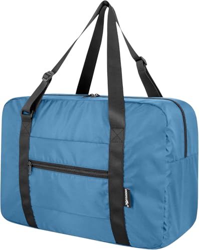 Duffle Bag for Travel Foldable Personal Item Travel Bag, 23L, Airforce Blue