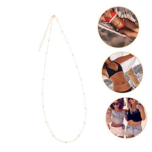 Alloy Waist Belt for Women Elegant Beach Waist Chain with Bead Design for Parties and Dance Classes Versatile Body Chain Jewelry for Summer and Special Occasions4