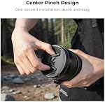K&F CONCEPT 55MM Lens Cap Cover, 4-in-1 Snap-on Lens Cover with 1 Black Anti-Loss Keeper Leash and 2 Microfiber Cleaning Cloths, Compatible with Canon Nikon Sony Camera Lenses with 52MM Filter Thread