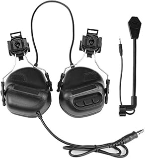 Helmet Version Noise Reduction Pickups, Electronic Shooting Noise Safety Earmuffs, Tactical Headsets For Airsoft Activities - N\C